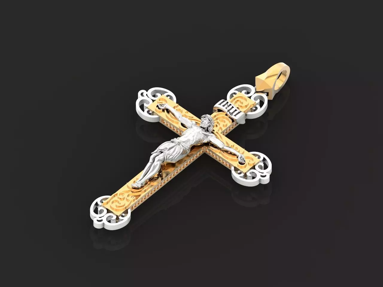 cross orthodox with the crucifix of jesus drinking 993 3D print model_0