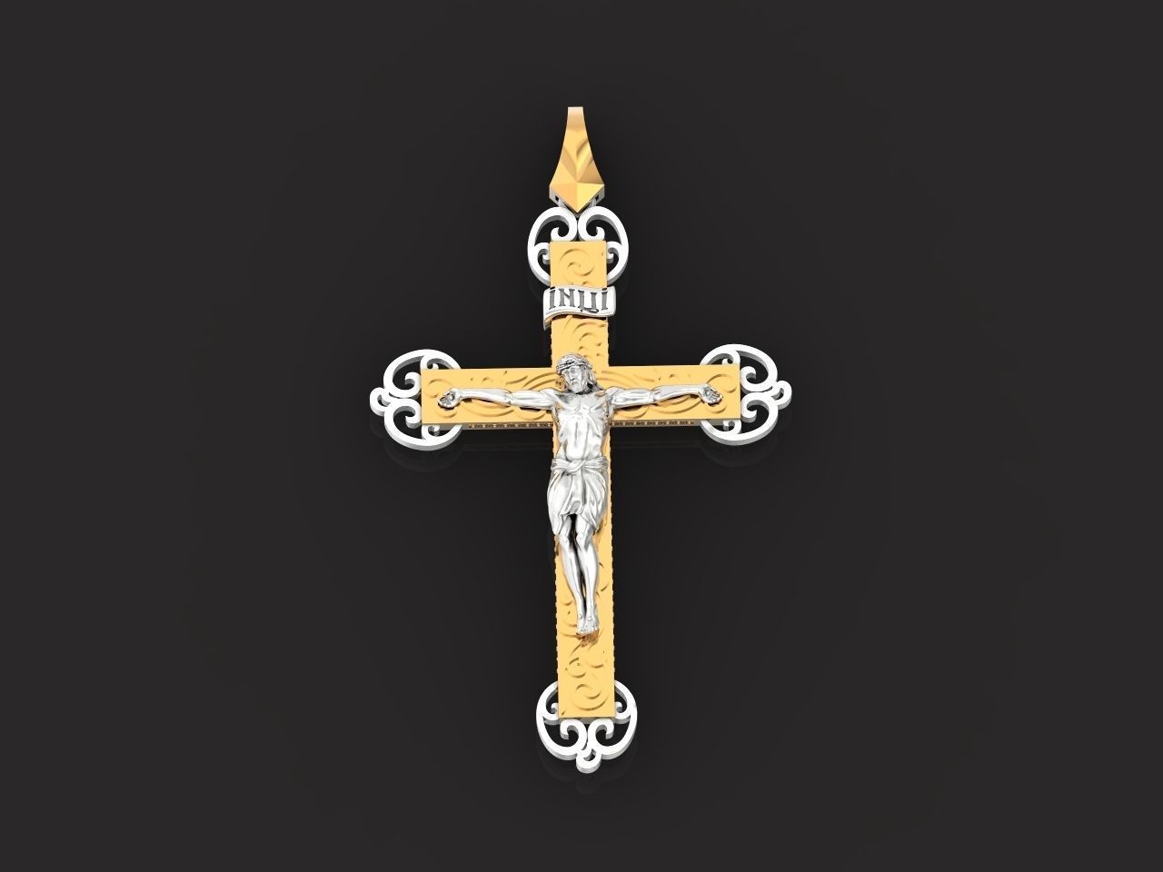cross orthodox with the crucifix of jesus drinking 993 3D print model_2