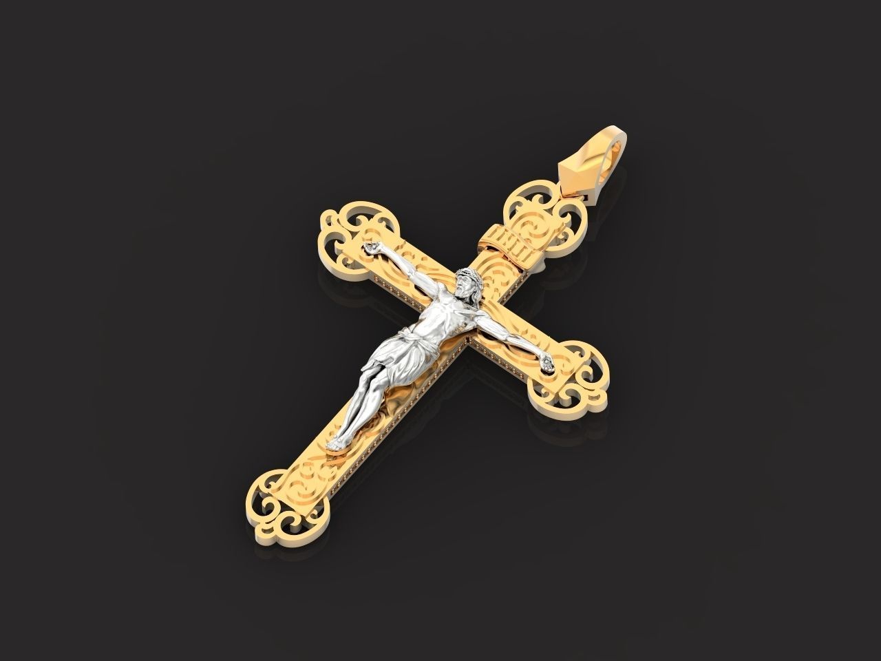 cross orthodox with the crucifix of jesus drinking 993 3D print model_35