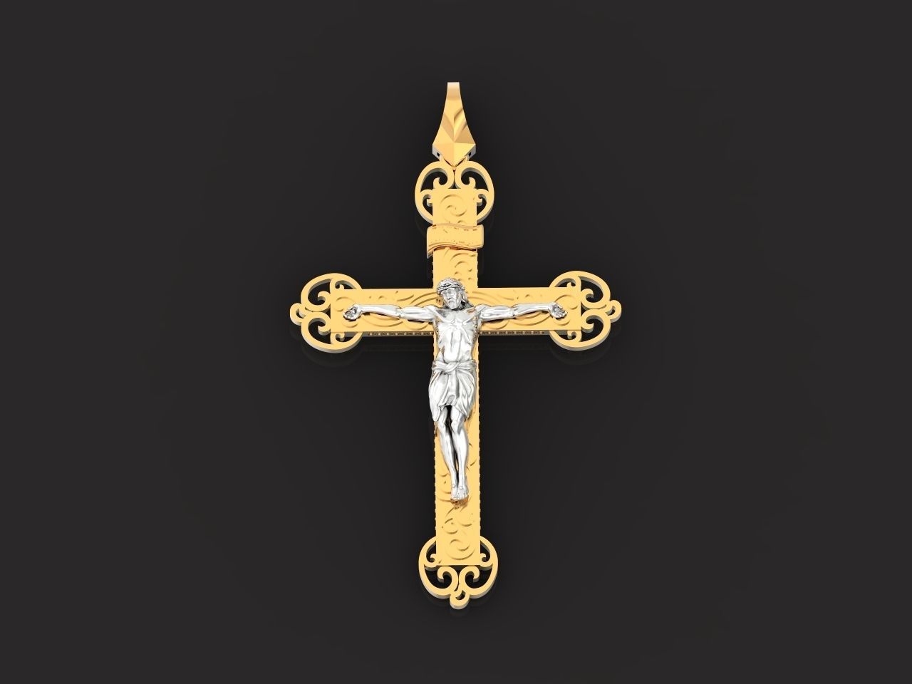 cross orthodox with the crucifix of jesus drinking 993 3D print model_34