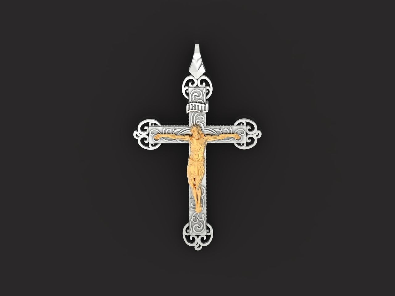 cross orthodox with the crucifix of jesus drinking 993 3D print model_25