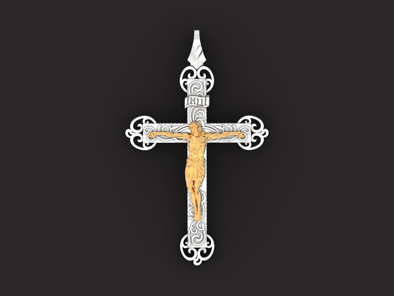 cross orthodox with the crucifix of jesus drinking 993 3D print model_33