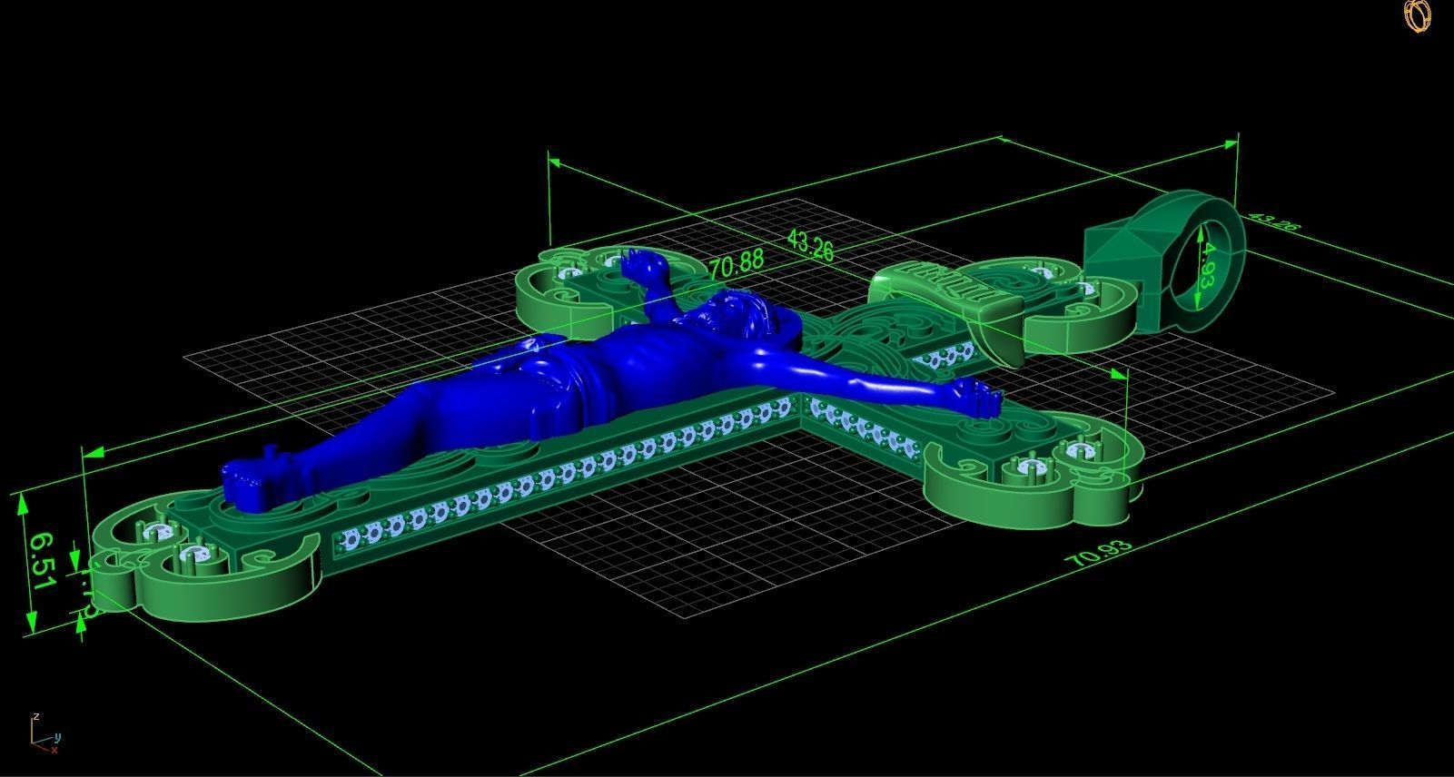 cross orthodox with the crucifix of jesus drinking 993 3D print model_12