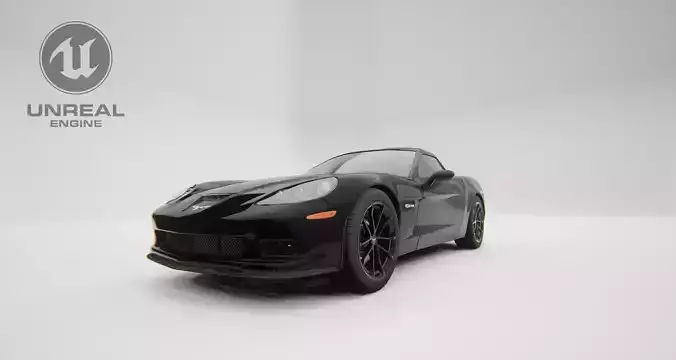 Chevrolet Corvette C6 2005 Low-poly 3D model