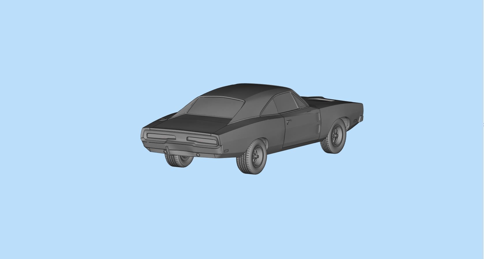 Car 3d printing models Charger second gen with interior 3D print model_11