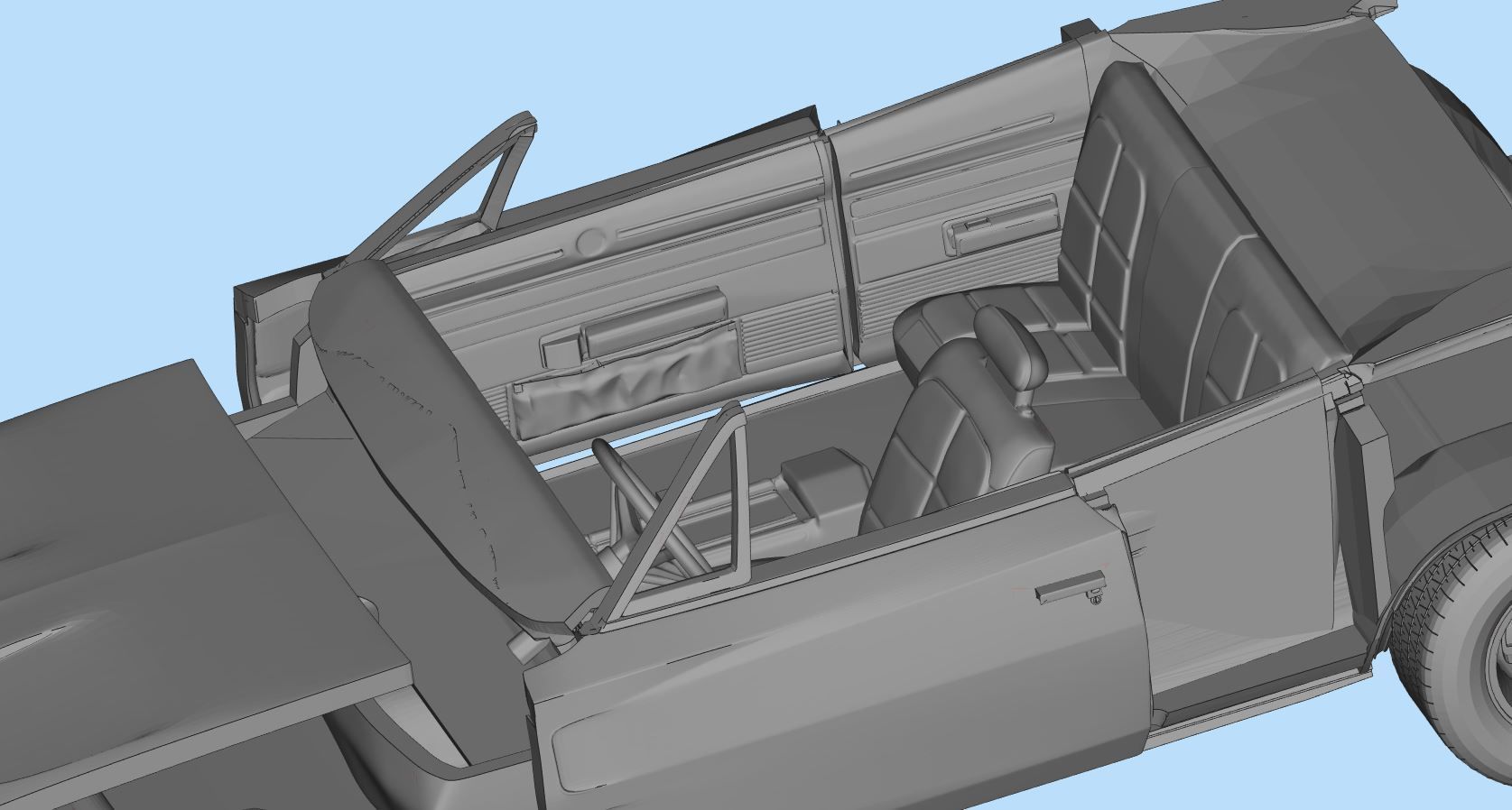 Car 3d printing models Charger second gen with interior 3D print model_16