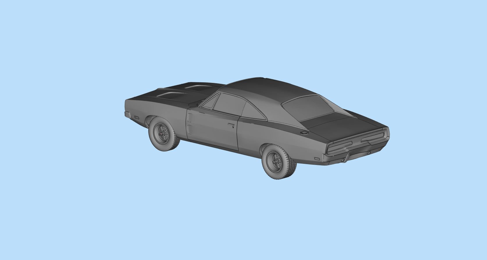 Car 3d printing models Charger second gen with interior 3D print model_10