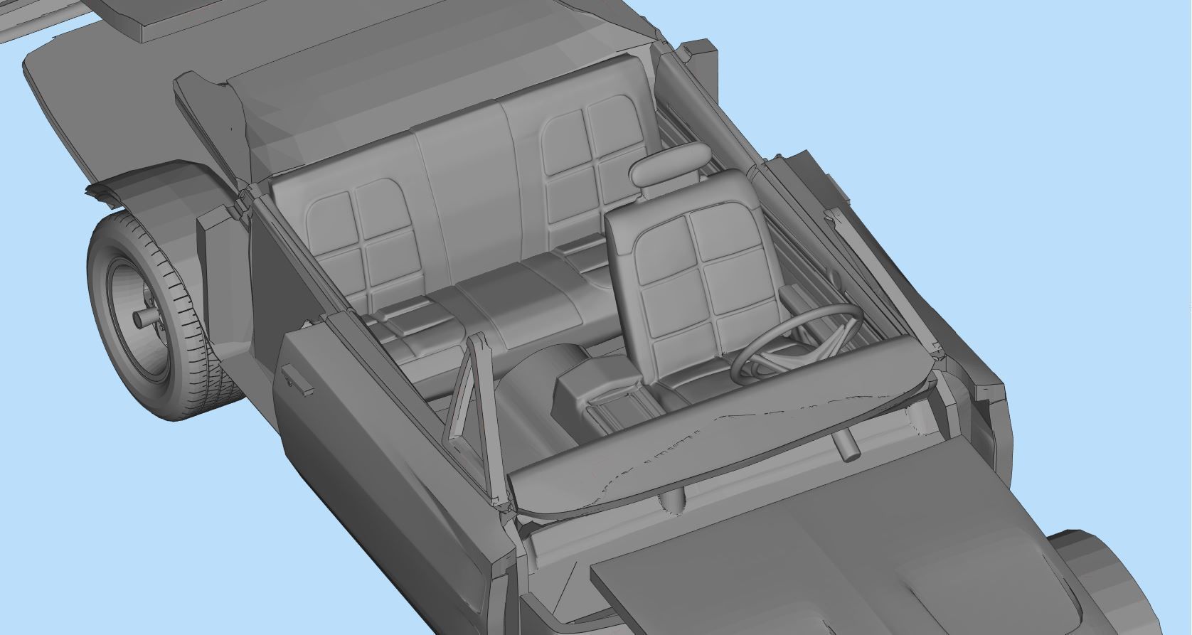 Car 3d printing models Charger second gen with interior 3D print model_17