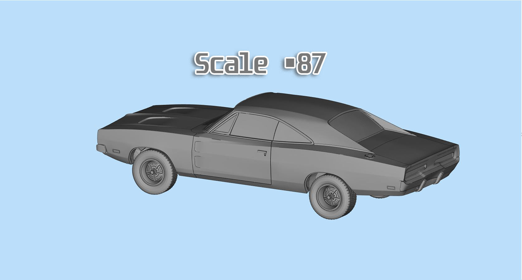 Car 3d printing models Charger second gen with interior 3D print model_7