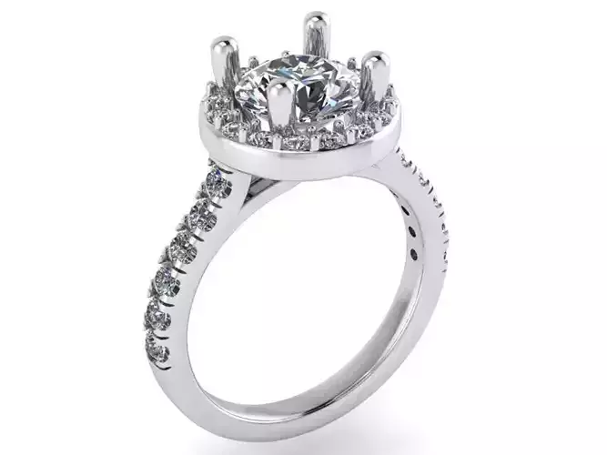 Round Halo Ring 1277