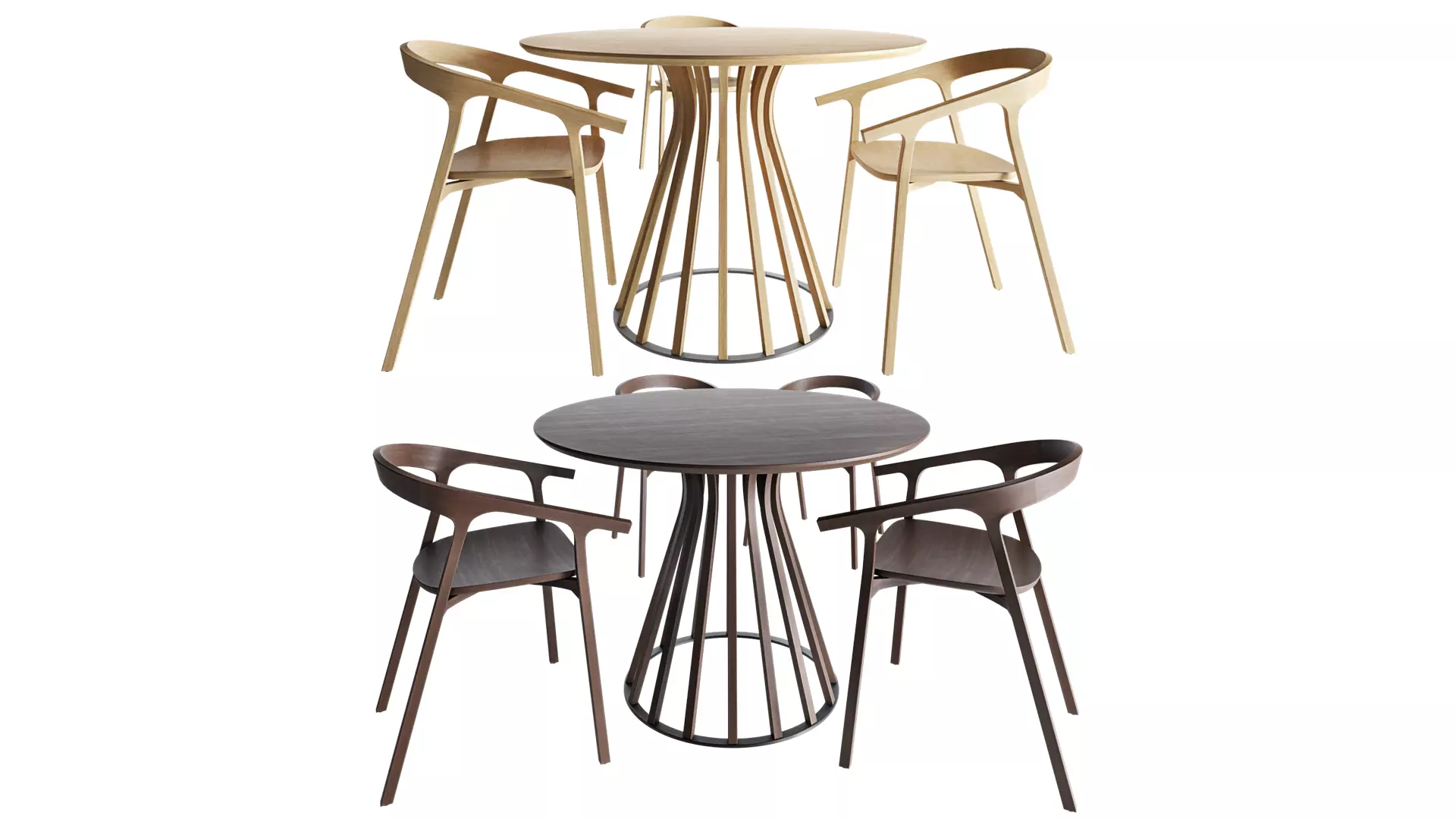 Greco round table and Mattiazzi MC1 chair 3D model_0