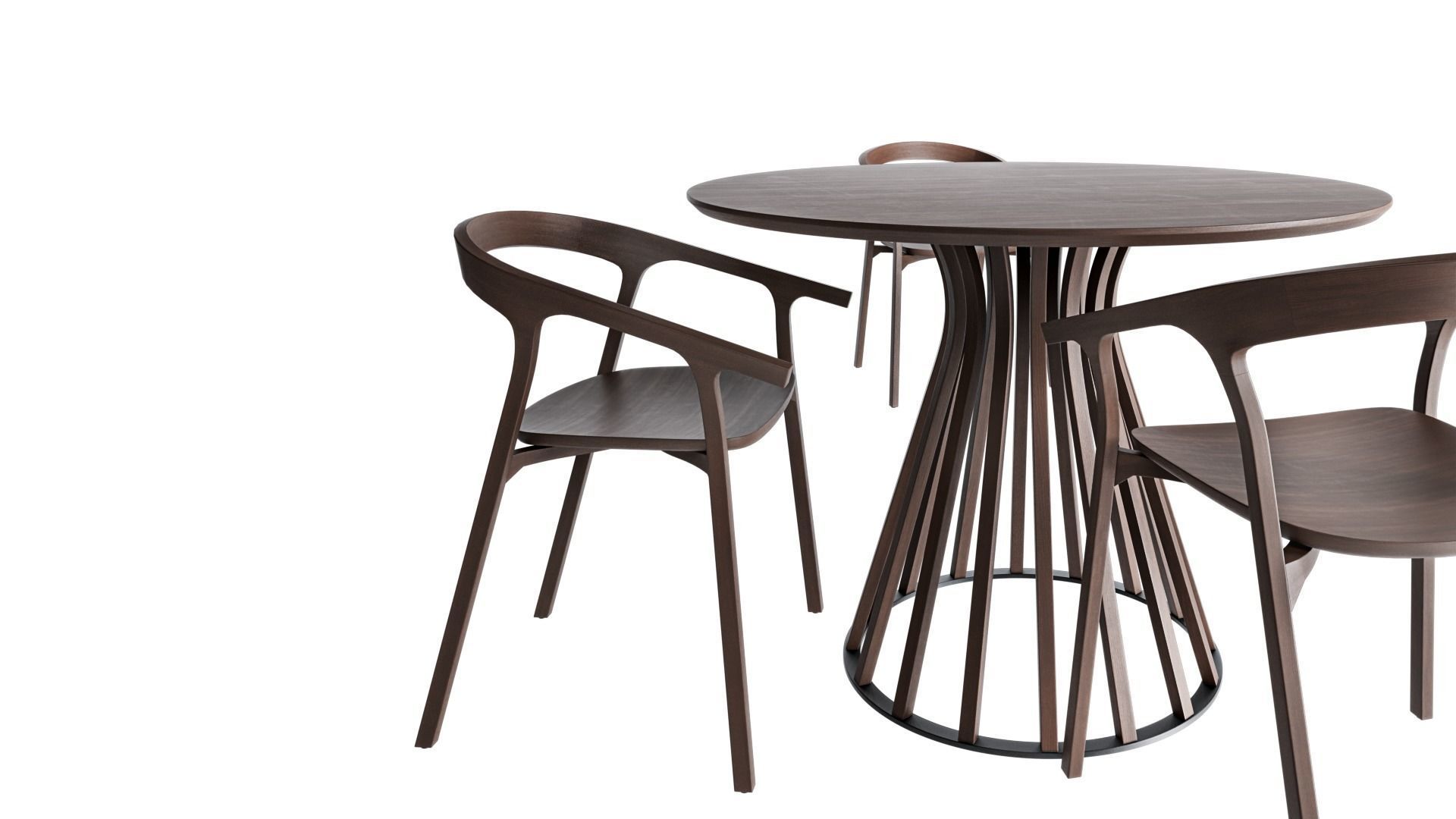 Greco round table and Mattiazzi MC1 chair 3D model_3