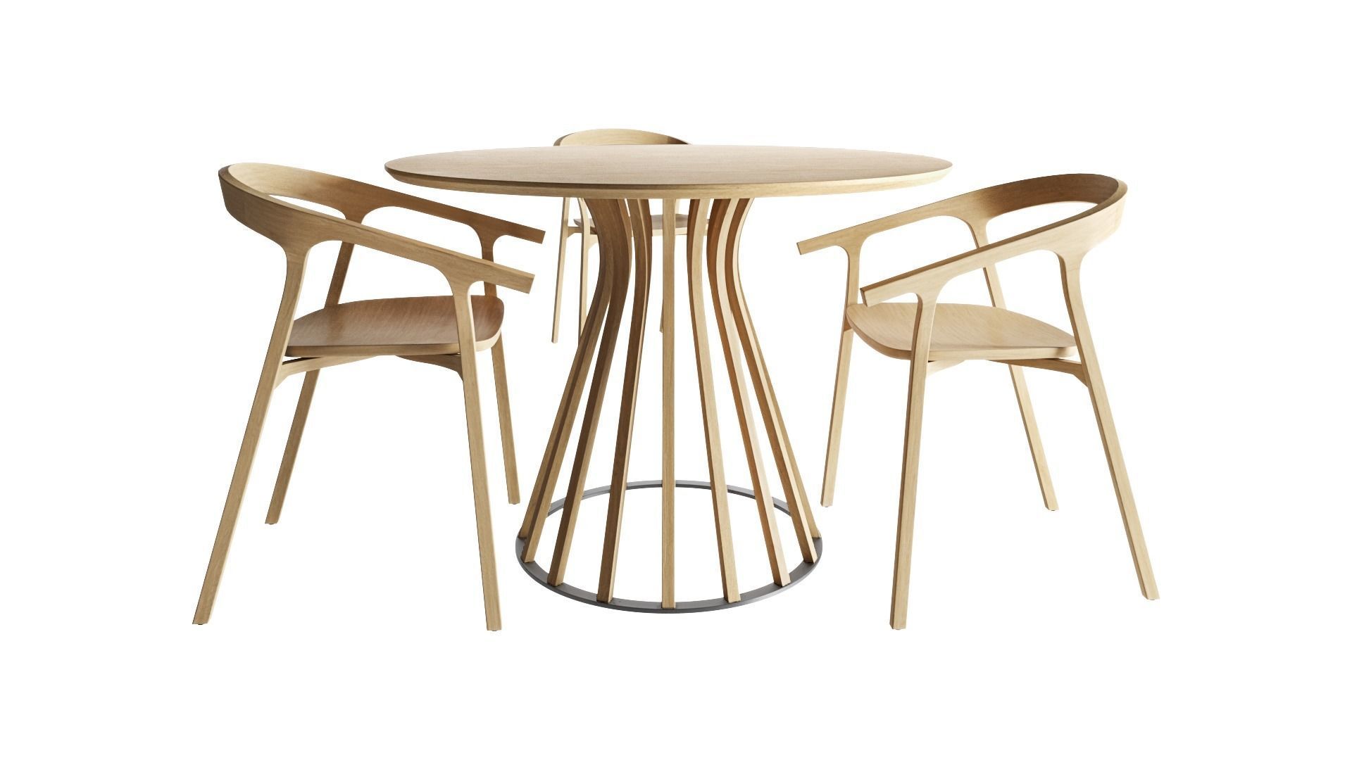 Greco round table and Mattiazzi MC1 chair 3D model_1