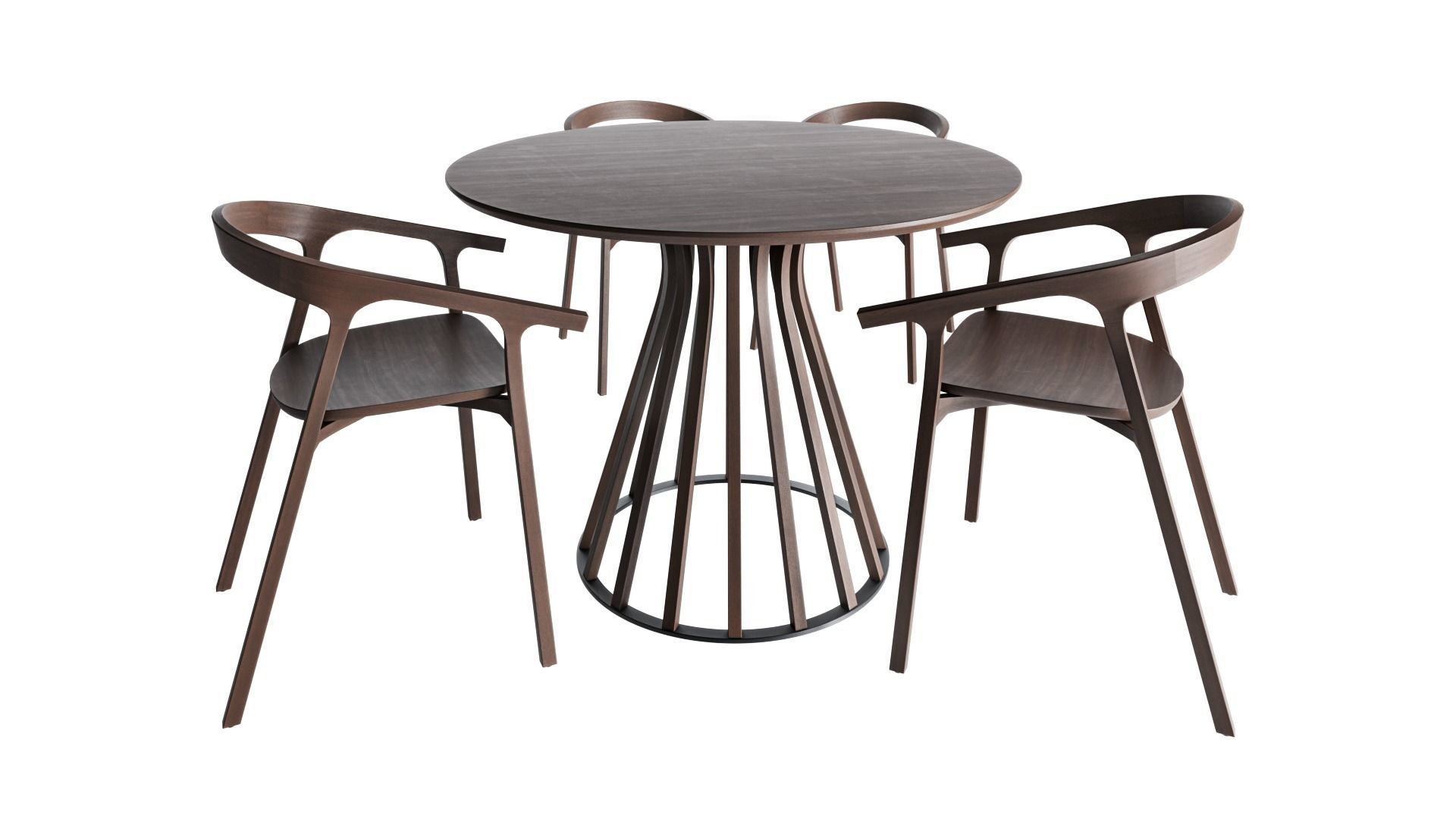 Greco round table and Mattiazzi MC1 chair 3D model_2