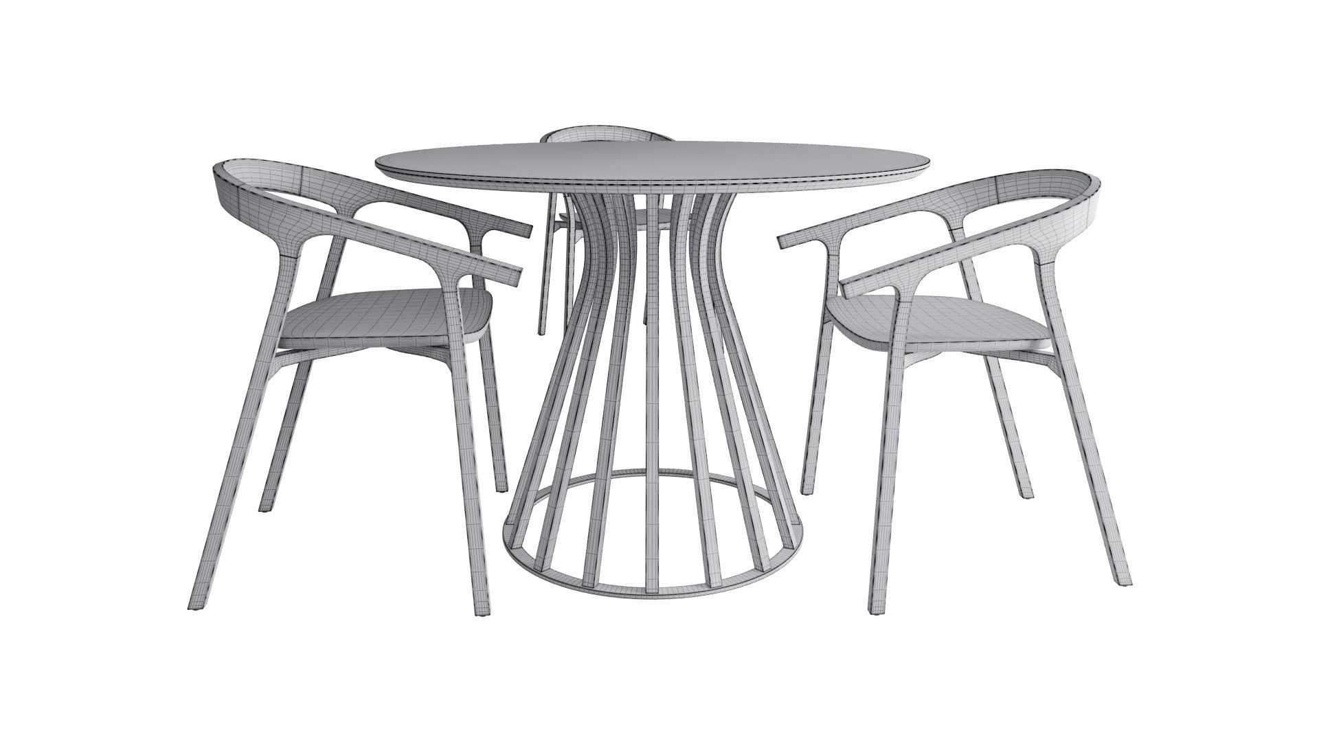 Greco round table and Mattiazzi MC1 chair 3D model_5
