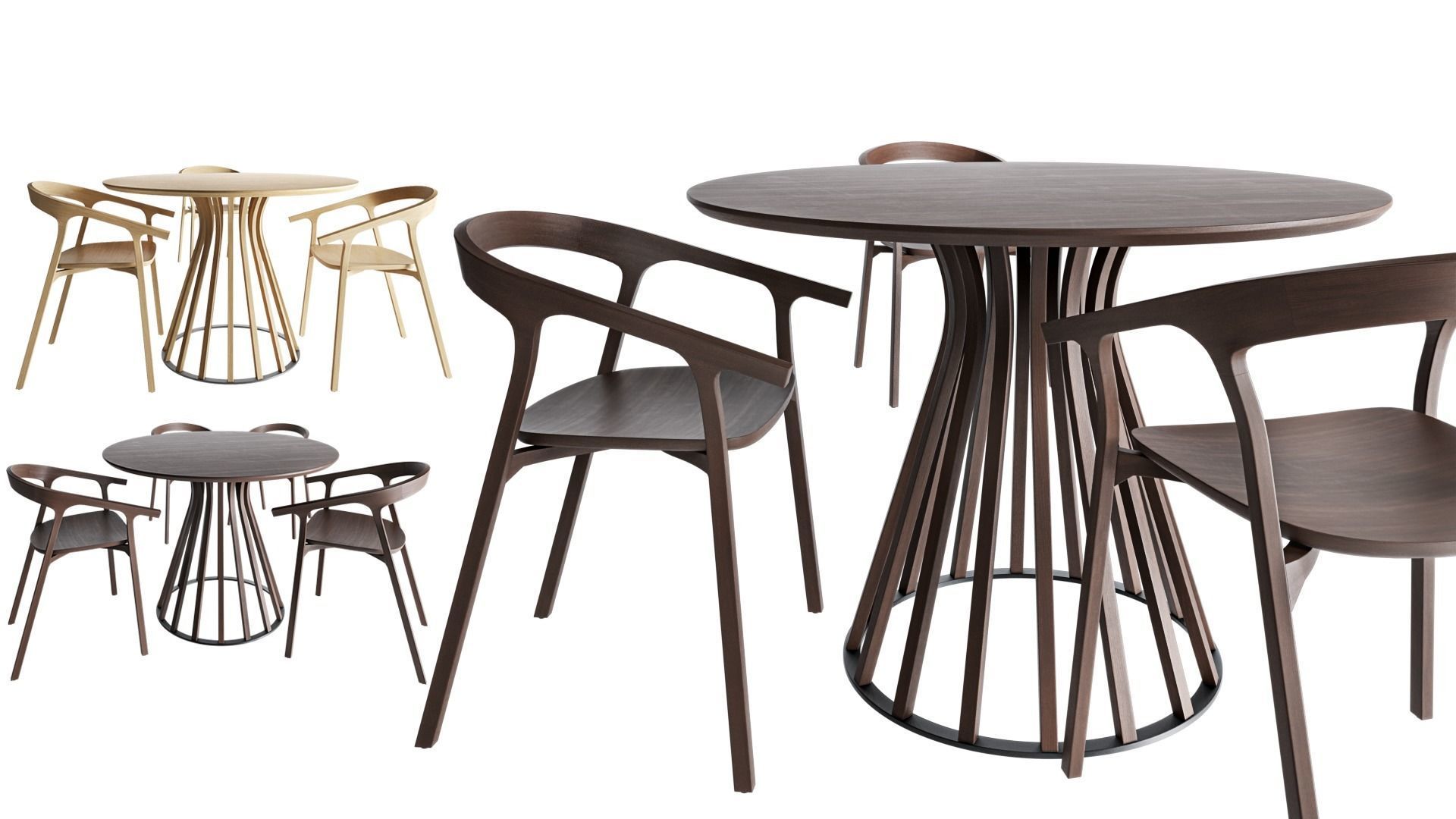 Greco round table and Mattiazzi MC1 chair 3D model_4