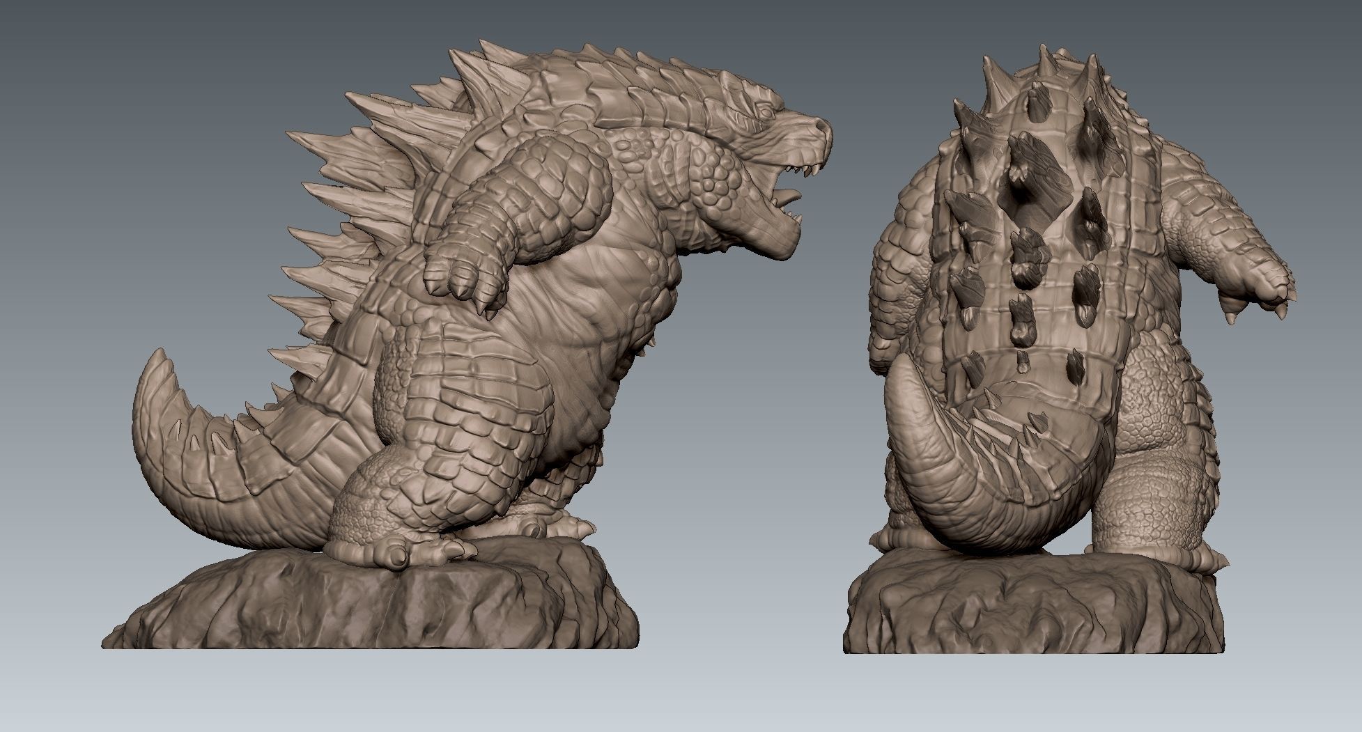 Godzilla Mini 3D print model_5