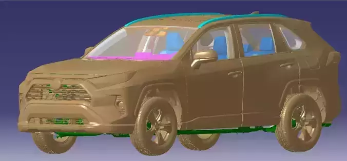 TOYOTA RAV4 XLE AWD 2020 Vehicle 3d scan model 3D model
