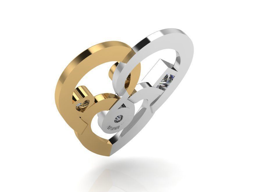 Heart Pendant 1291 3D print model_2