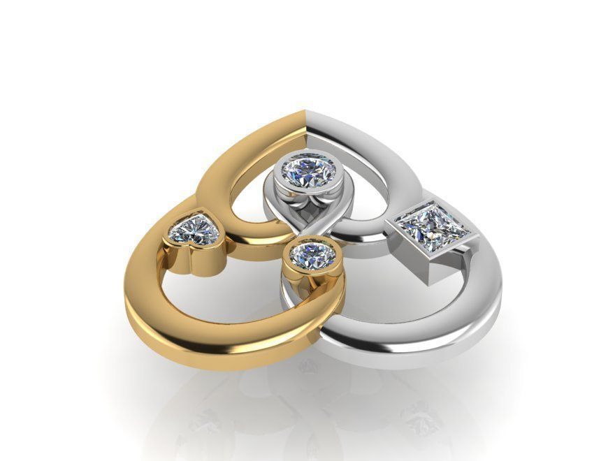 Heart Pendant 1291 3D print model_1