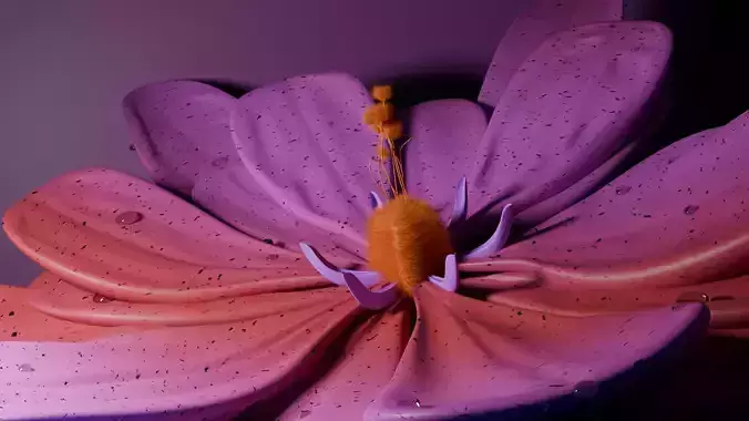  pink flower 3D model