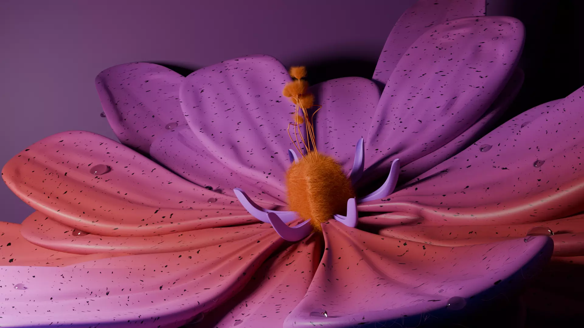  pink flower 3D model_0