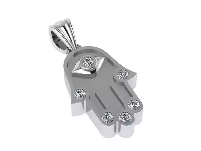 Hamsa Diamond Pendant 1308