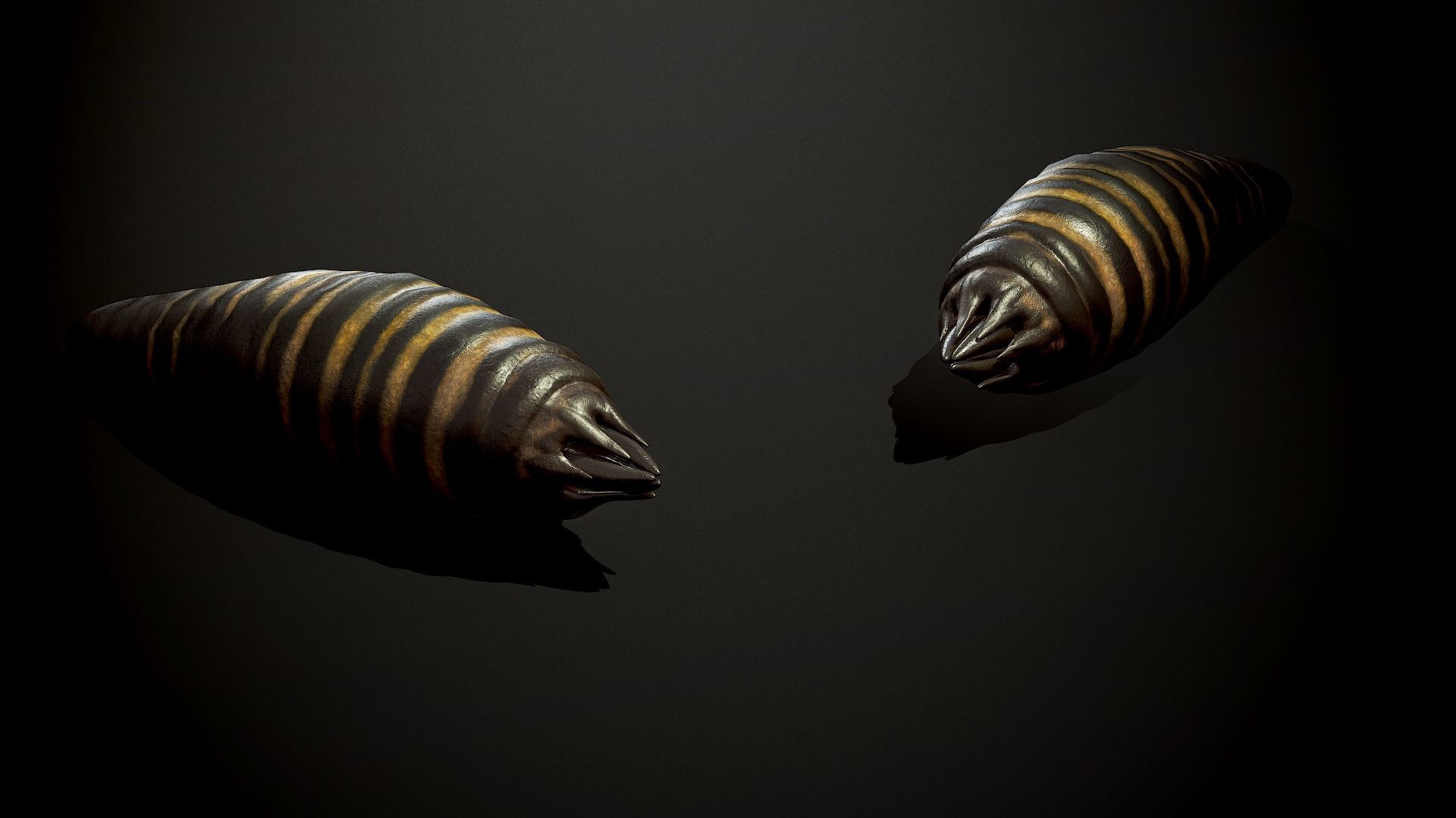 Land worm1 - Game Ready Low-poly 3D model Low-poly 3D model_5