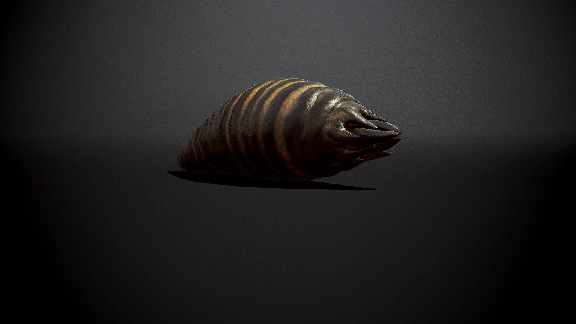 Land worm1 - Game Ready Low-poly 3D model Low-poly 3D model_4