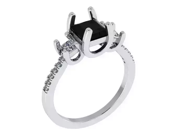 Princess 3 Stone Ring 1312