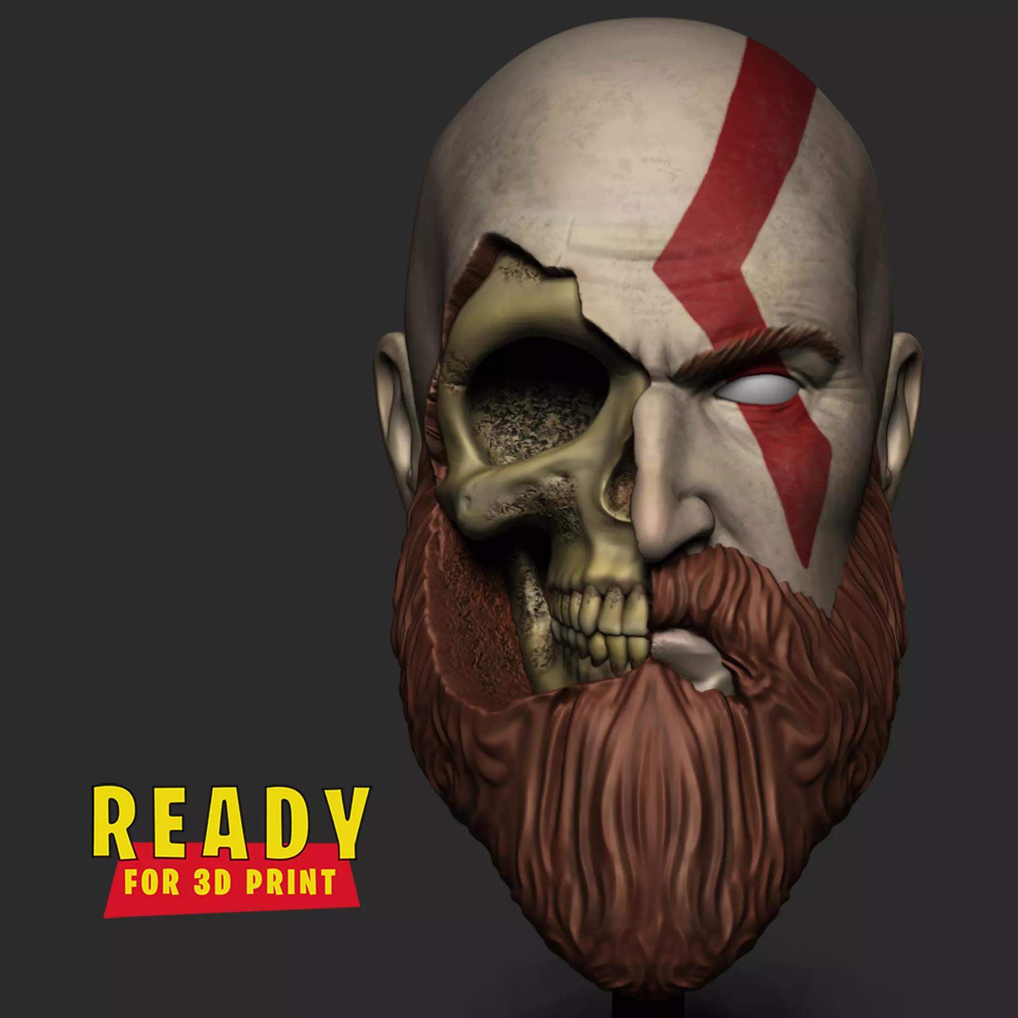 KRATOS SKULL 3D print model