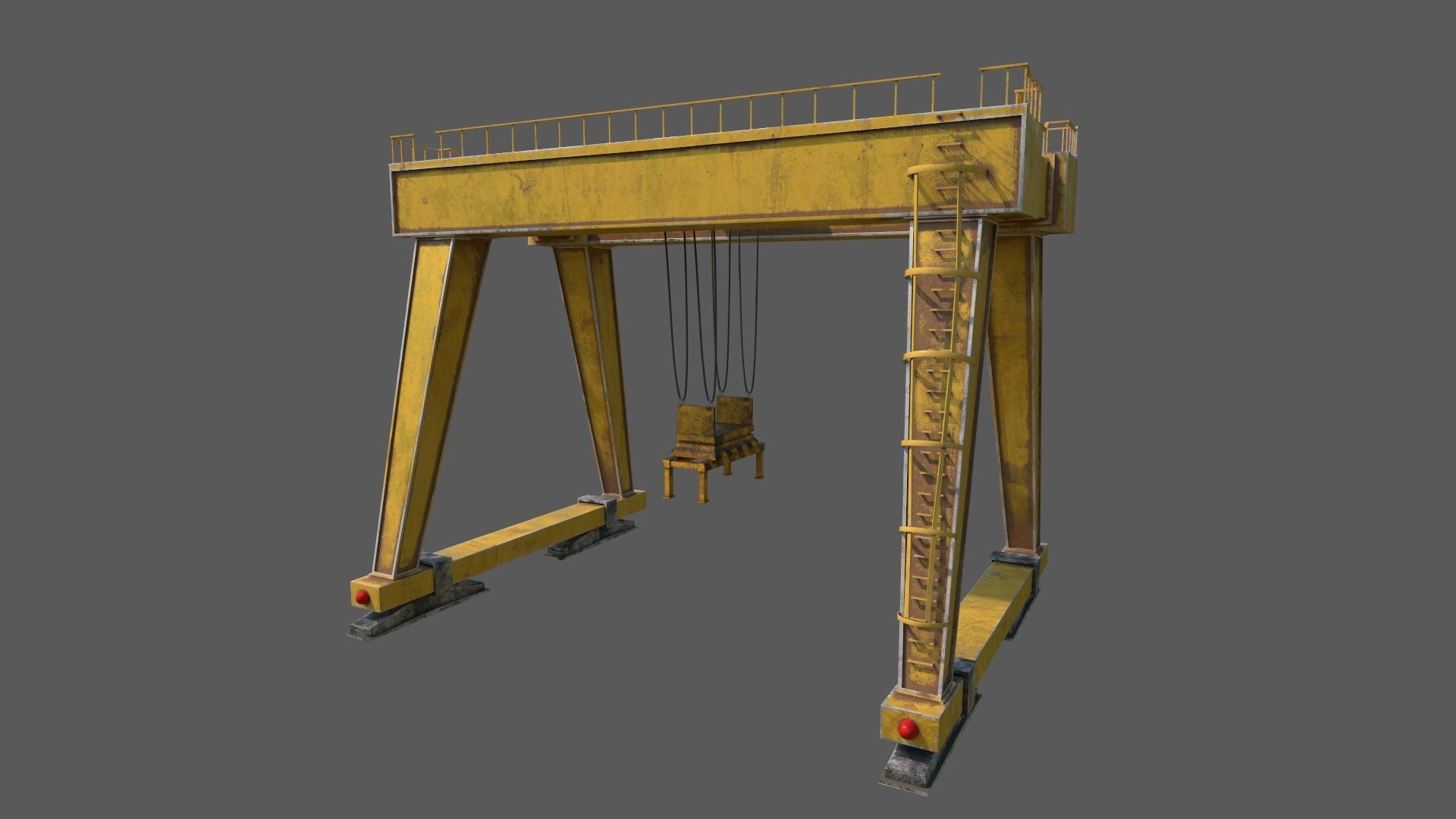 Cargo Crane Low-poly 3D model_1