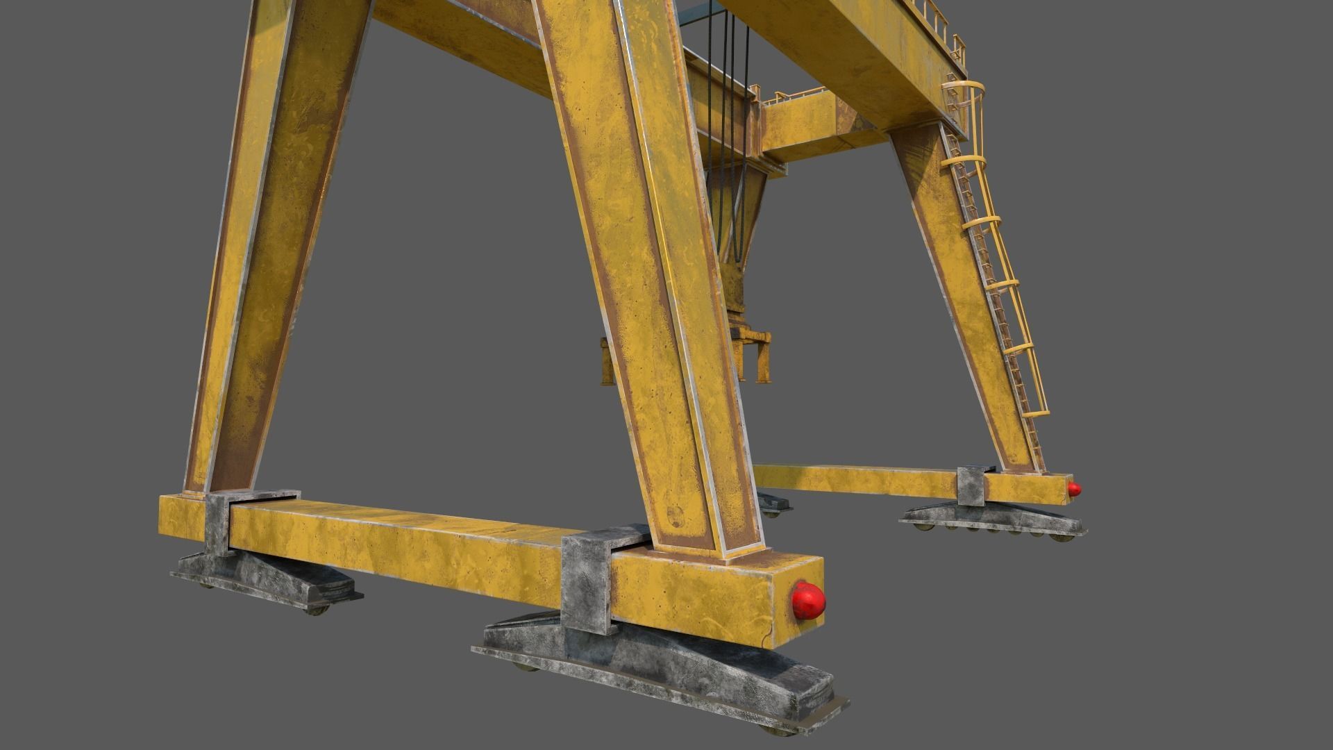 Cargo Crane Low-poly 3D model_9