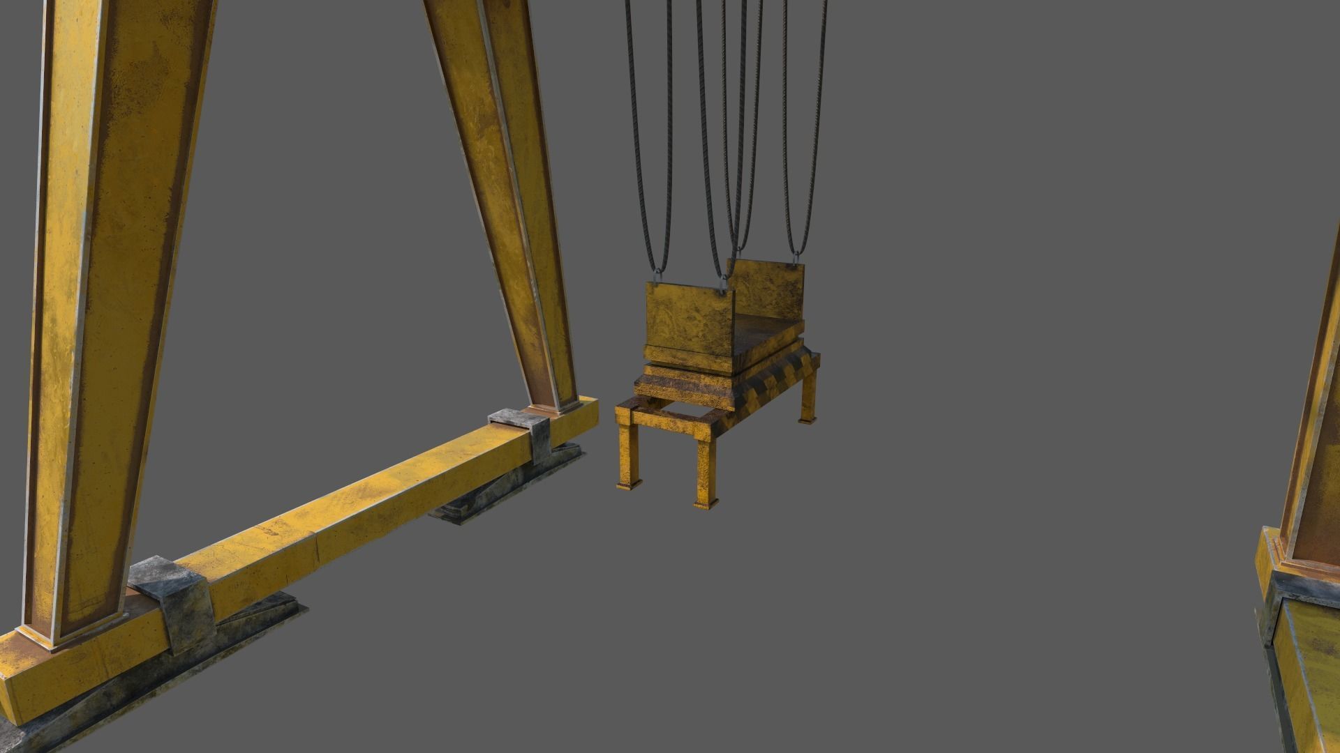 Cargo Crane Low-poly 3D model_4