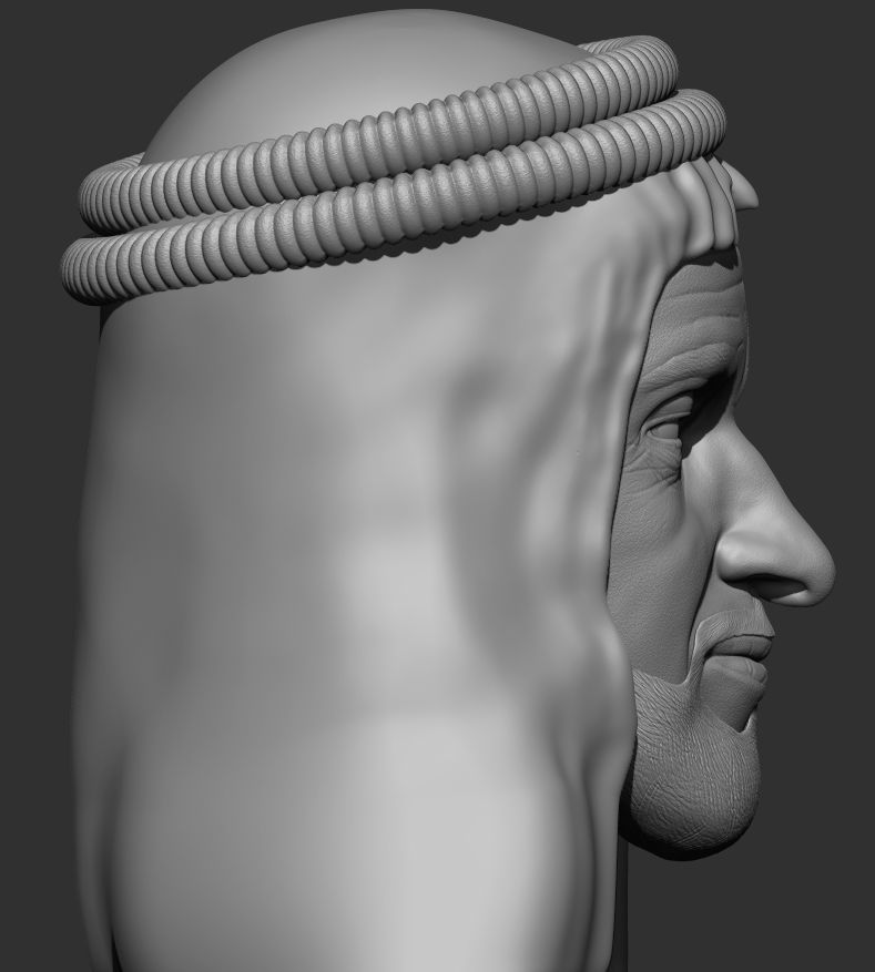 Zayed bin Sultan Al Nahyan 3D print model_2