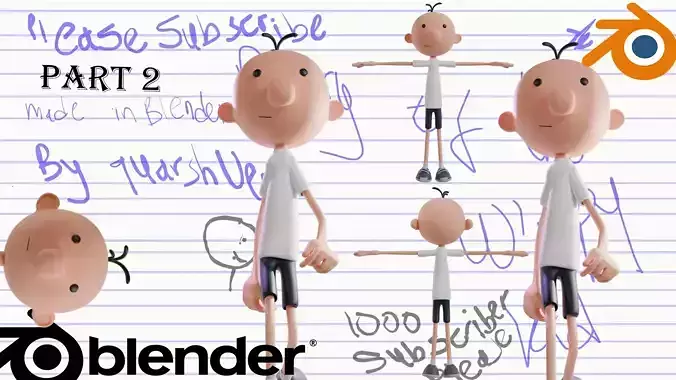 GREG HEFFLEY FROM THE DIARY OF THE WIMPY KID 3D model