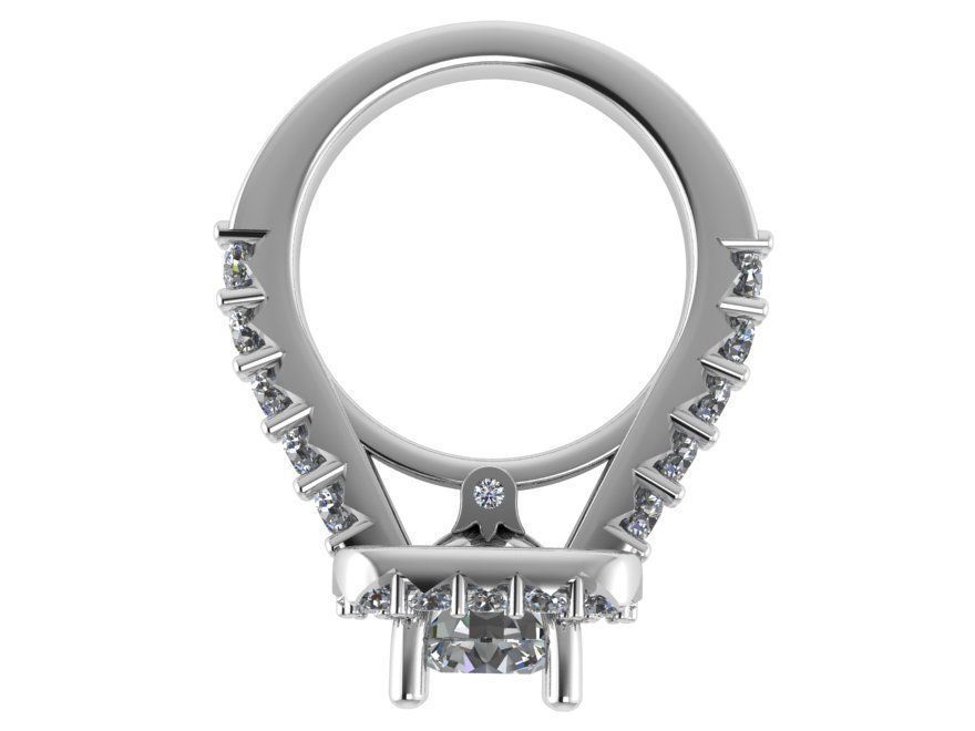 Square Halo Ring 1322 3D print model_2
