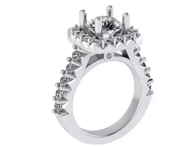 Square Halo Ring 1322