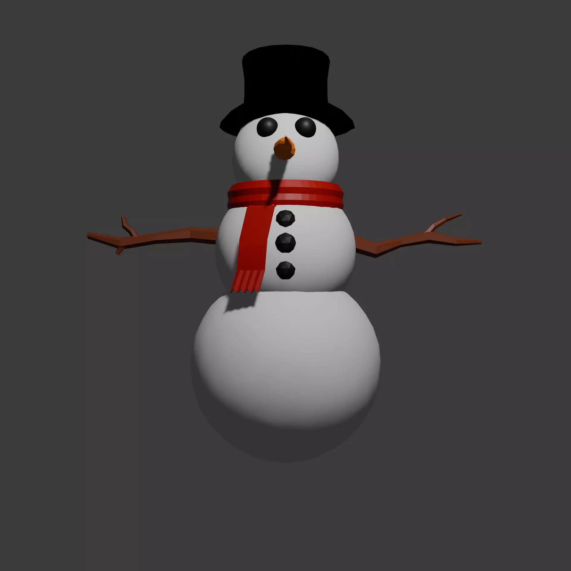 snowman 3D print model_0