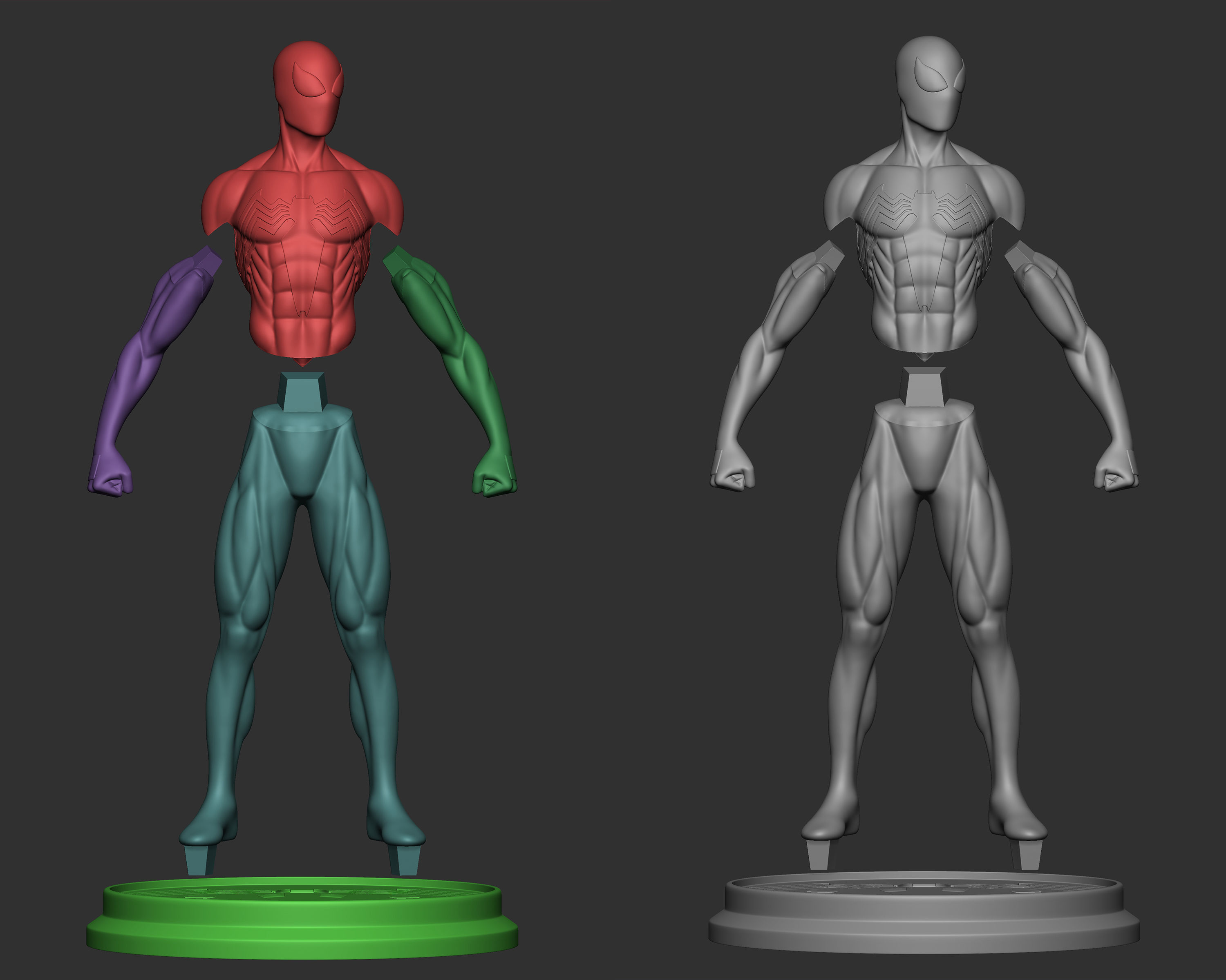 Spider-man Black Suit Archivo STL Impresion 3D Fan Art 3D print model_4