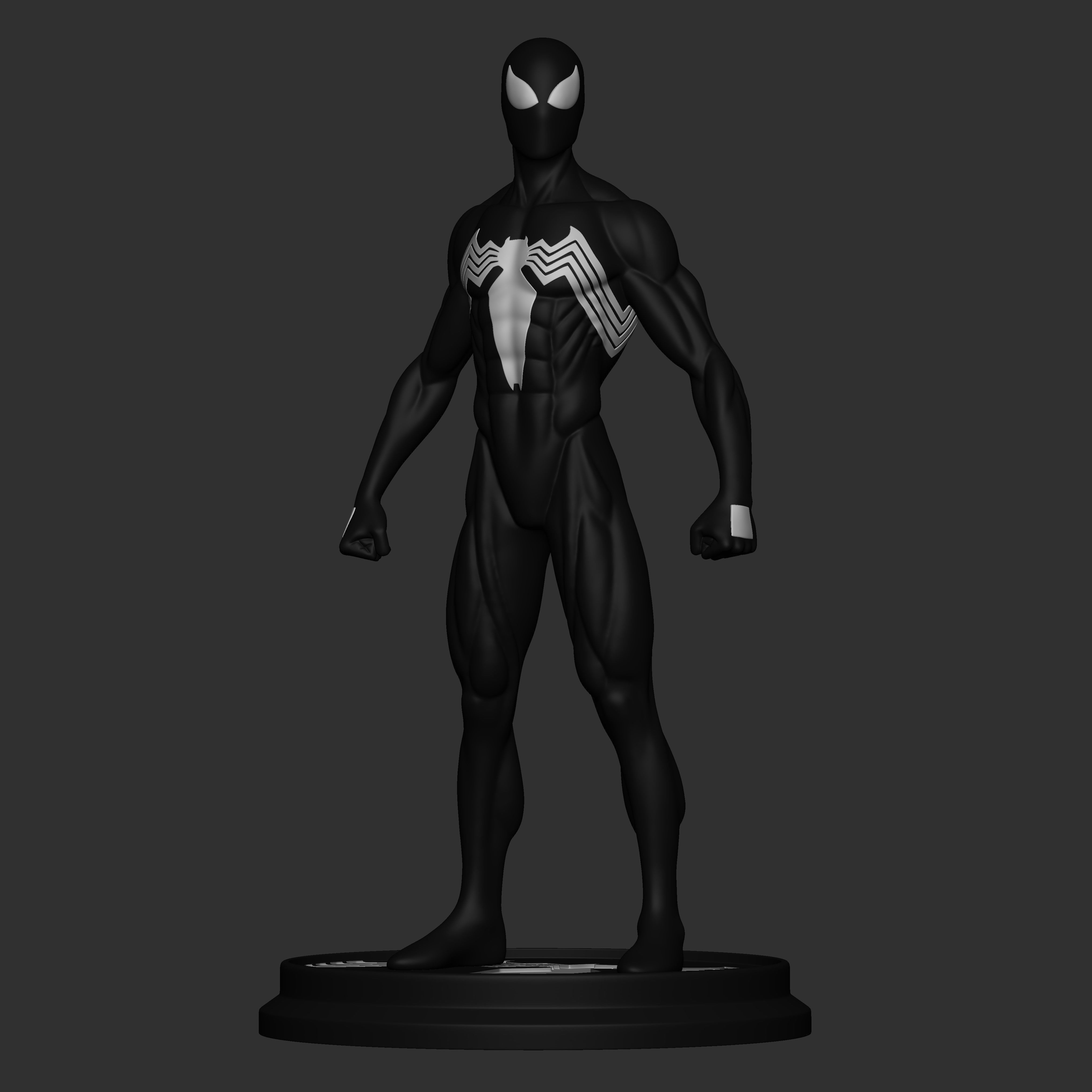 Spider-man Black Suit Archivo STL Impresion 3D Fan Art 3D print model_1