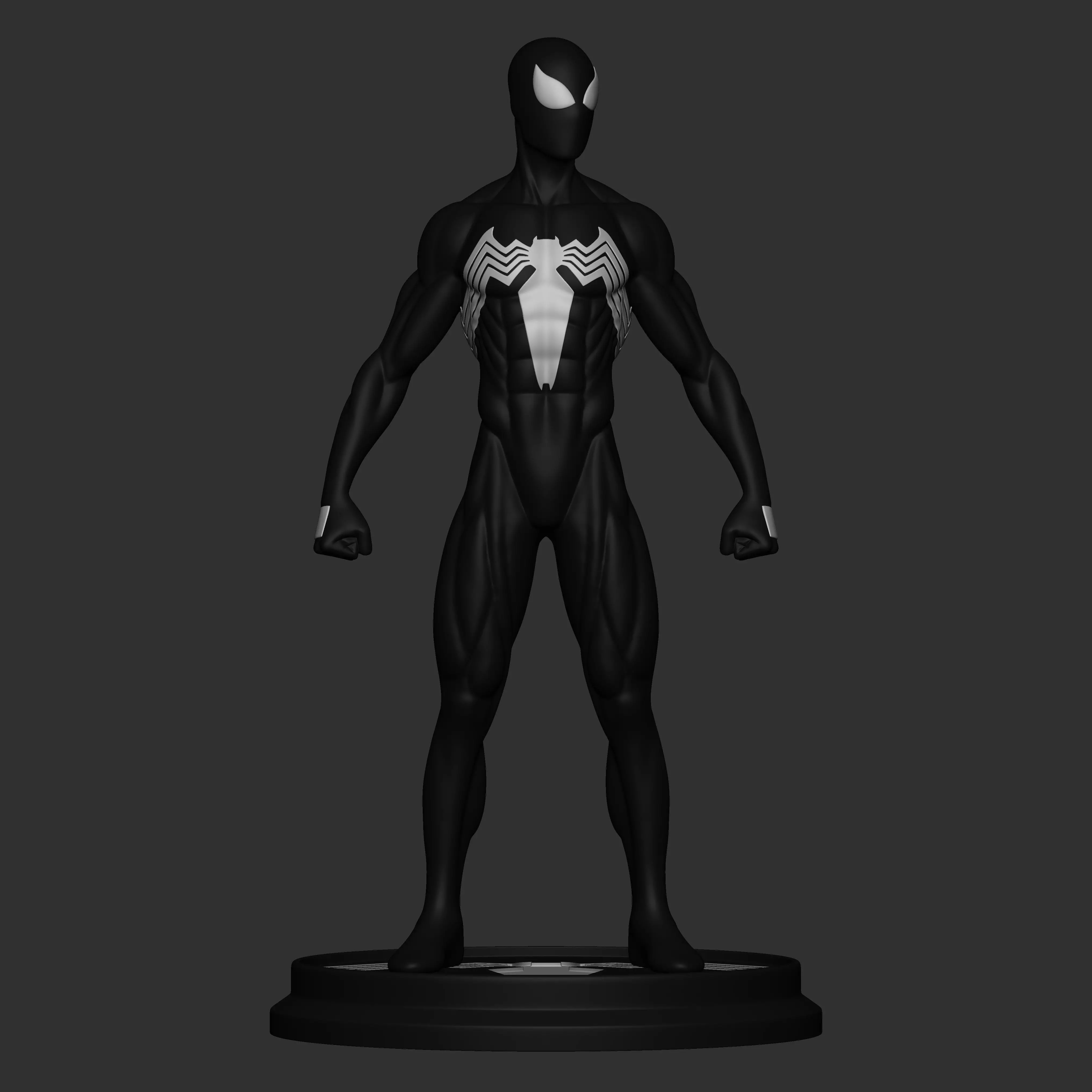 Spider-man Black Suit Archivo STL Impresion 3D Fan Art 3D print model_0