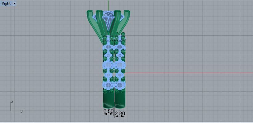 Peg Setting Diamond Ring Set 1341 3D print model_7