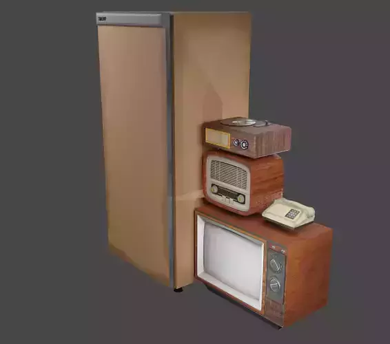 old appliances package Low poly