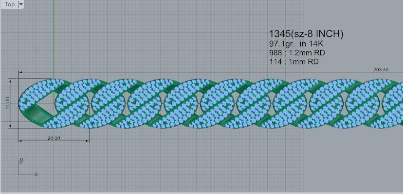 Cumin Chain 1345 3D print model_4