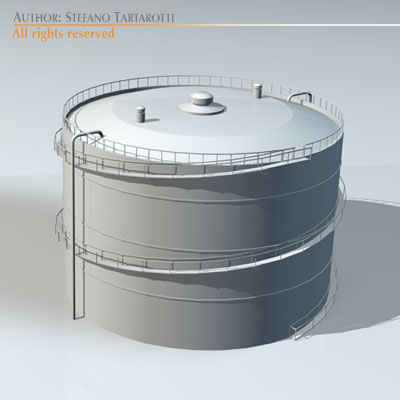 Gas tank 3D model_2