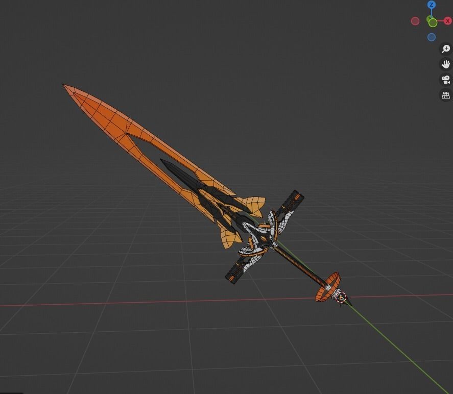Honkai Impact 3rd Cleaver Of Shamash Low-poly 3D model_3