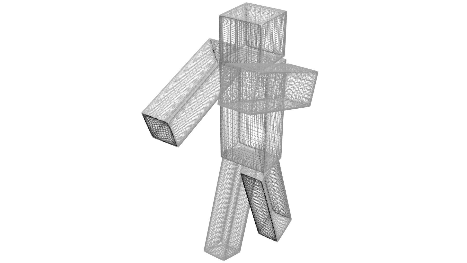 Walking Minecraft Zombie Pigman 3D model_48