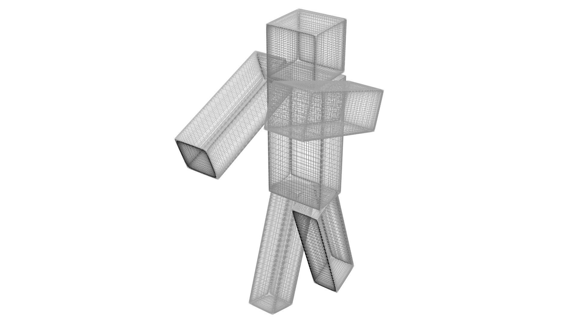 Walking Minecraft Zombie Pigman 3D model_54