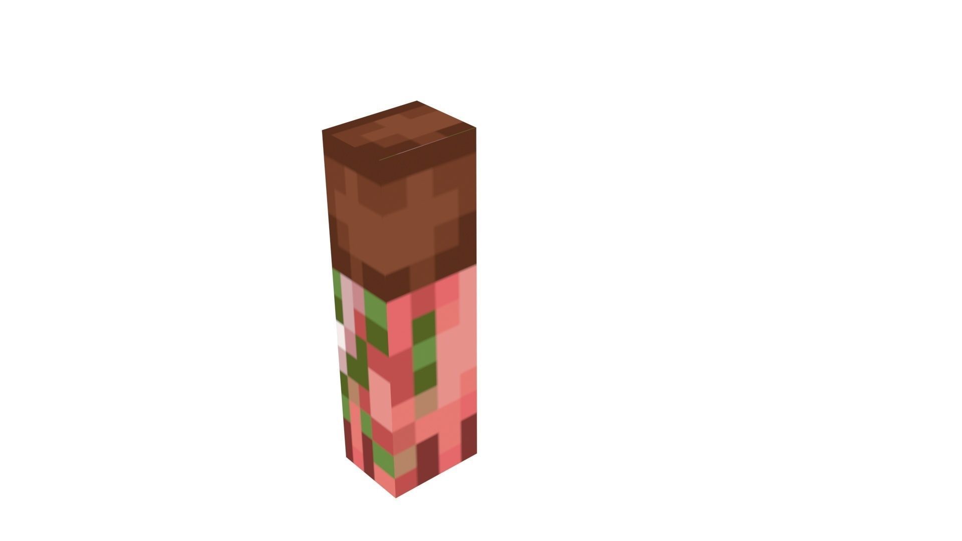 Walking Minecraft Zombie Pigman 3D model_37